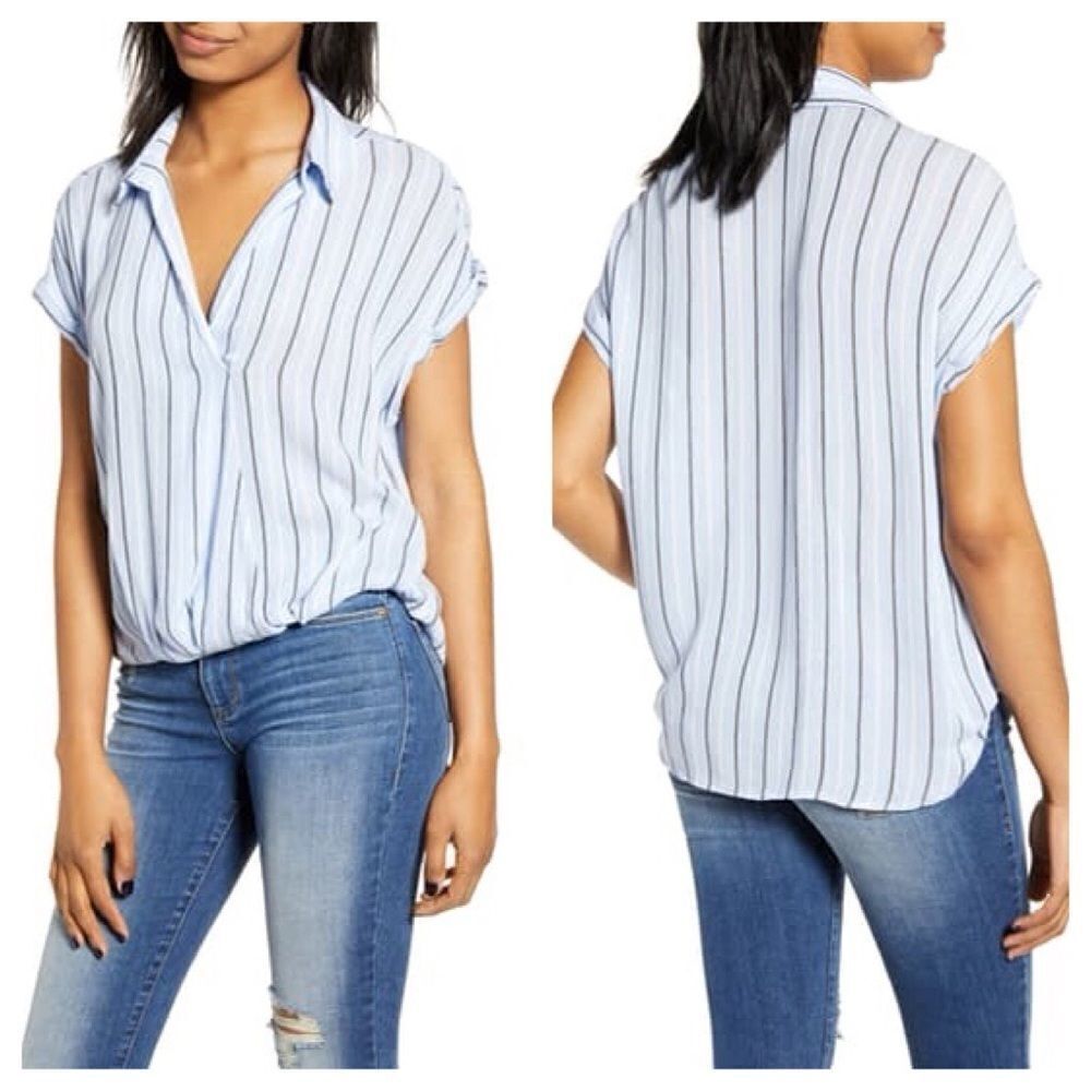 BP. Surplice Stripe Shirt Size Large